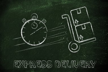 Hızlı teslimat zamanı illüstrasyon