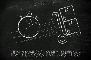 Hızlı teslimat zamanı illüstrasyon
