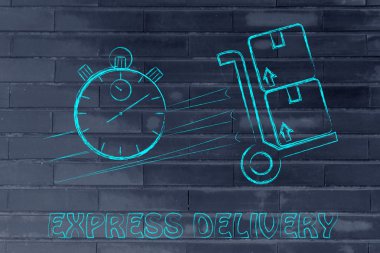 Hızlı teslimat zamanı illüstrasyon