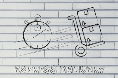 Hızlı teslimat zamanı illüstrasyon