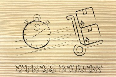 Hızlı teslimat zamanı illüstrasyon