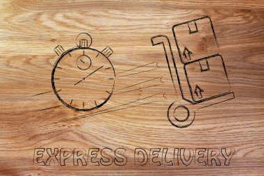 Hızlı teslimat zamanı illüstrasyon