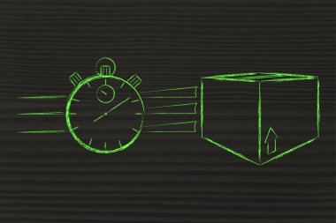 Hızlı teslimat zamanı illüstrasyon