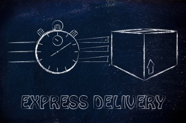 Hızlı teslimat zamanı illüstrasyon