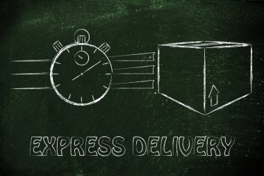 Hızlı teslimat zamanı illüstrasyon