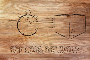 Hızlı teslimat zamanı illüstrasyon