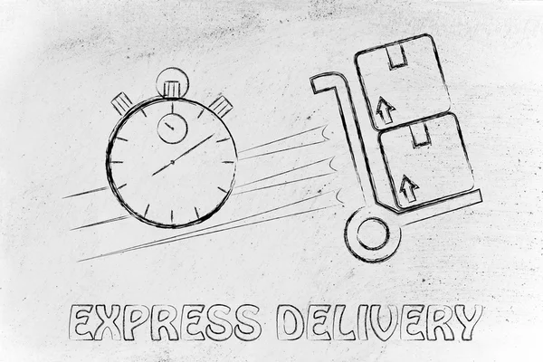 Fast delivery time illustration — Stock Photo, Image