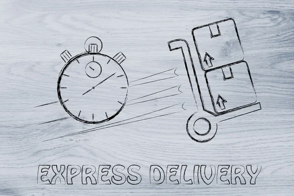 Fast delivery time illustration — Stock Photo, Image