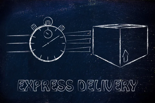 Fast delivery time illustration — Stock Photo, Image