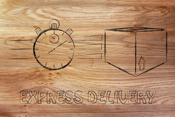 Fast delivery time illustration