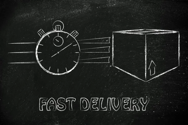 Fast delivery time illustration — Stock Photo, Image