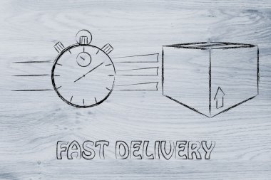 Hızlı teslimat zamanı illüstrasyon