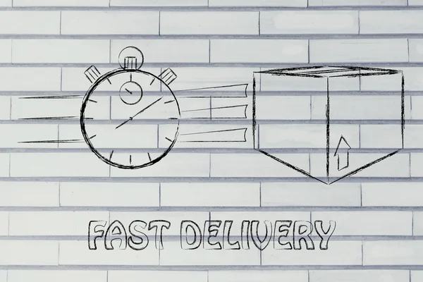 Fast delivery time illustration — Stock Photo, Image