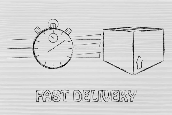 Fast delivery time illustration — Stock Photo, Image