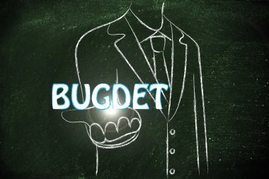 Bütçe kelime dışarı teslim iş adamı