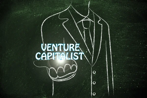 Business man holding the word Venture Capitalist — Stock Photo, Image