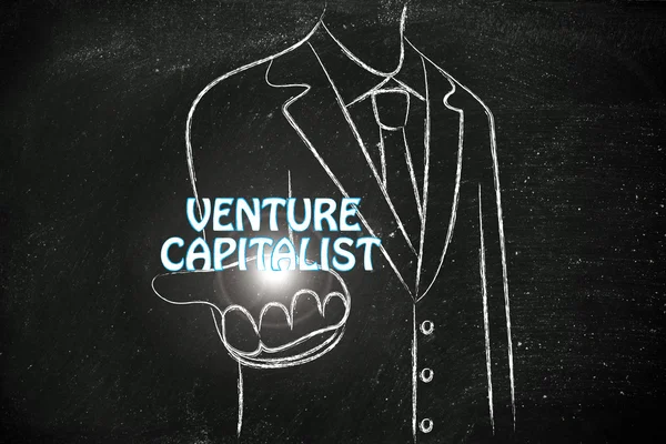 Business man holding the word Venture Capitalist — Stock Photo, Image