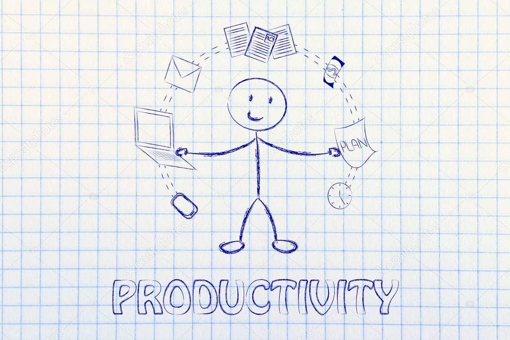 Productivity and multitasking concept