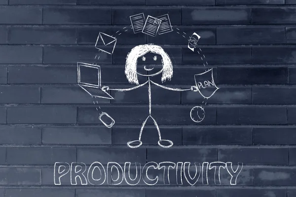 Concepto de productividad y multitarea —  Fotos de Stock