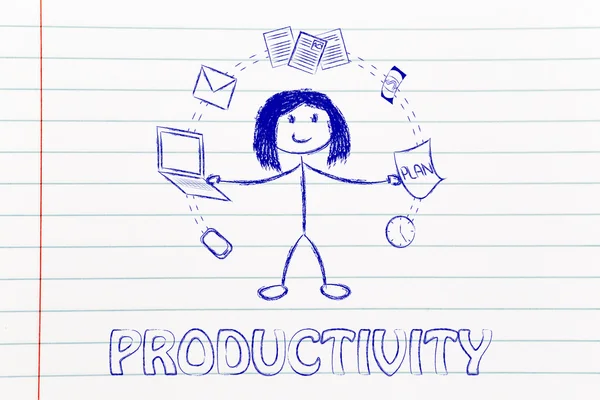 Concept de productivité et multitâche — Photo