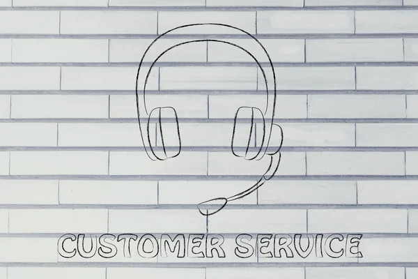 Kundendienst-Headset — Stockfoto