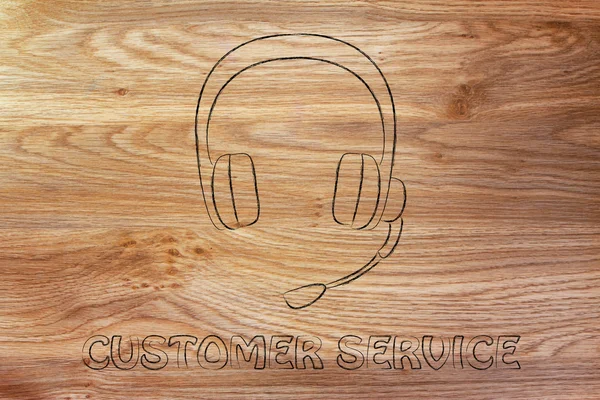 顧客サービスのヘッドセット — ストック写真