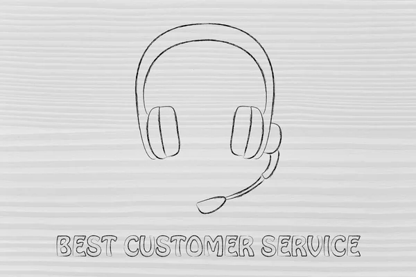 顧客サービスのヘッドセット — ストック写真