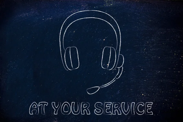 Customer service headset — Stock Photo, Image