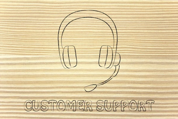 Auriculares de servicio al cliente — Foto de Stock