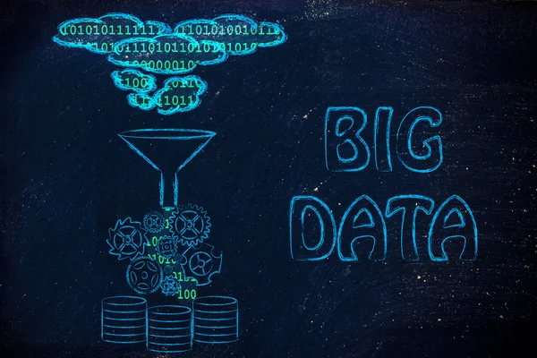 Concepto de procesamiento y almacenamiento de big data — Foto de Stock