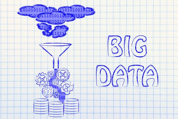 Concepto de procesamiento y almacenamiento de big data —  Fotos de Stock