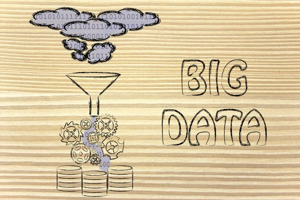 Concepto de procesamiento y almacenamiento de big data —  Fotos de Stock