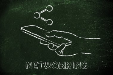 El ele tutuşan cep telefonu