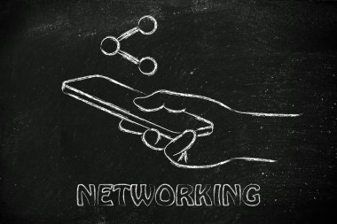 El ele tutuşan cep telefonu