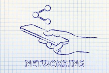 El ele tutuşan cep telefonu