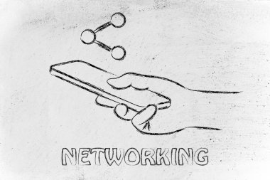 El ele tutuşan cep telefonu