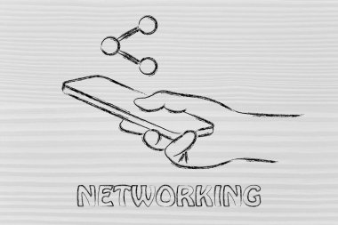 El ele tutuşan cep telefonu