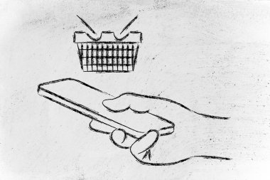 El ele tutuşan cep telefonu