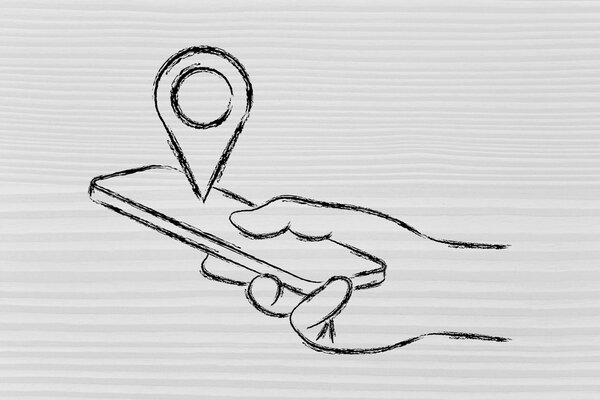 Hand holding mobile phone