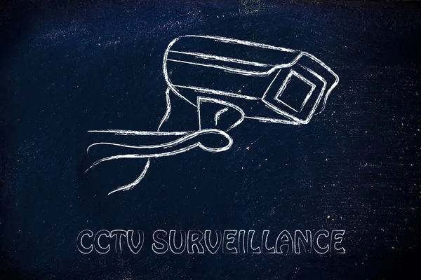 CCTV security camera illustratie — Stockfoto