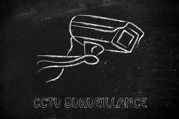 CCTV security camera illustratie — Stockfoto