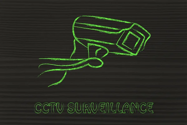 Ілюстрація камери безпеки cctv — стокове фото