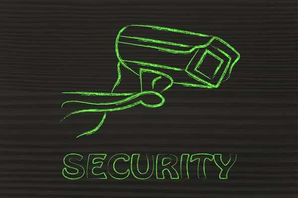 Cctv security camera illustration — Stock Photo, Image