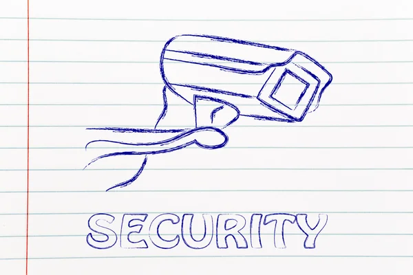 Cctv security camera illustration — Stock Photo, Image