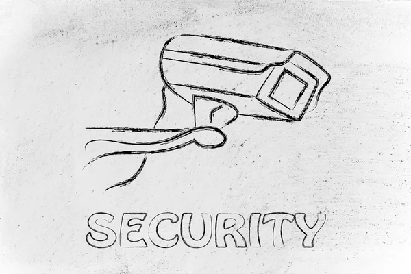 Cctv security camera illustration — Stock Photo, Image