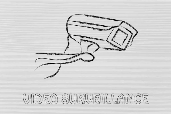 Ilustracja kamera CCTV bezpieczeństwa — Zdjęcie stockowe