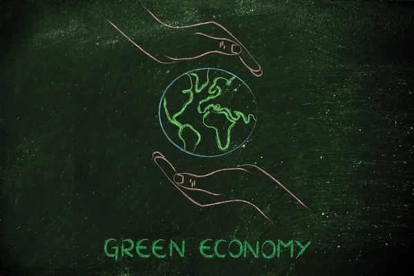 绿色经济的概念 — 图库照片