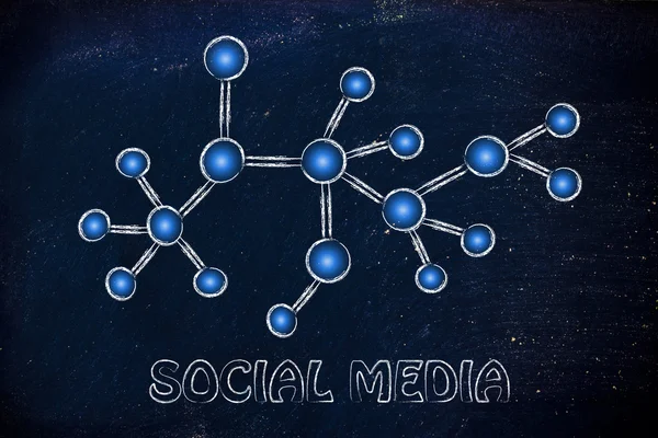 Sociale media en online netwerken — Stockfoto