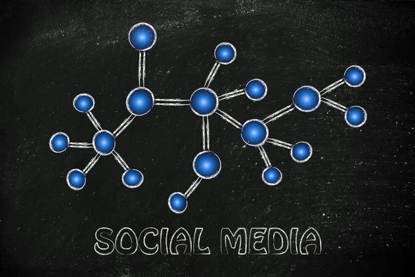 Social media e networking online — Foto Stock