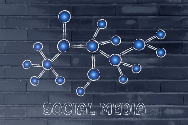 Social media e networking online — Foto Stock